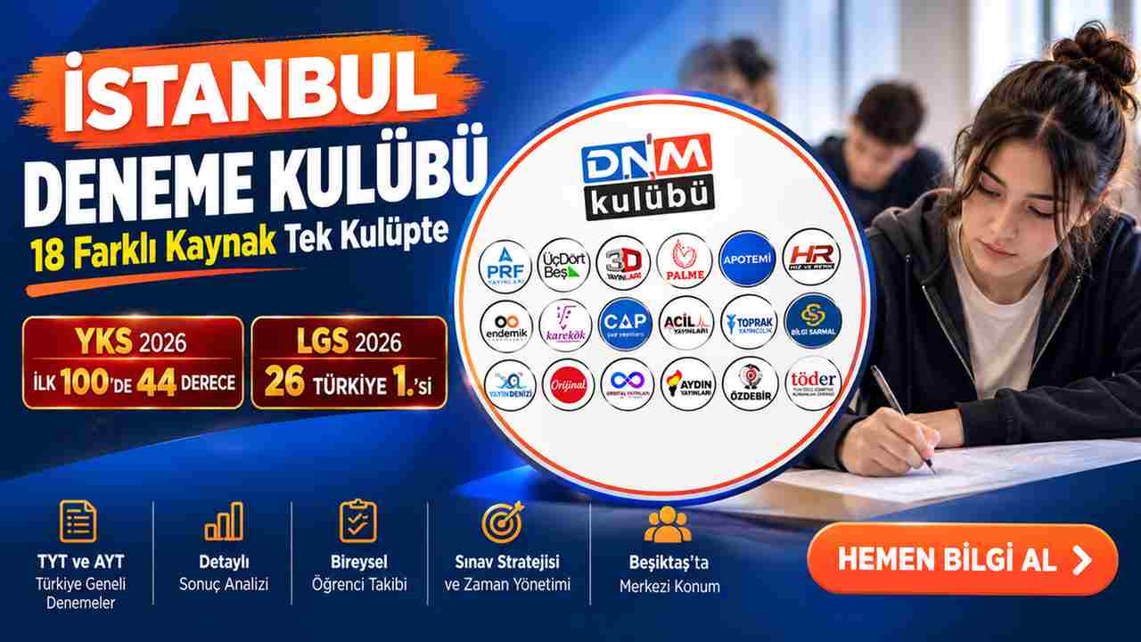 İstanbul YKS Deneme Kulübü: 18 Farklı Kaynak Tek Kulüpte!